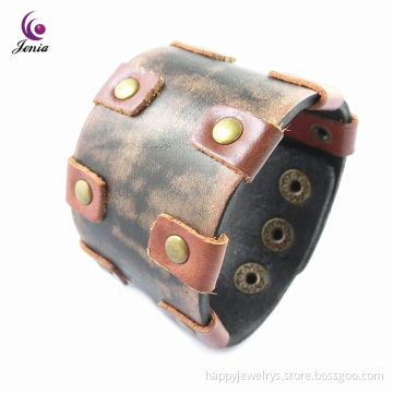 Jenia China Wholesale Supplier Handmade Mens Braided Bracelet Leather Bracelet For Men